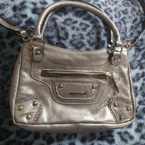 Claudio Ferrici | Mini Moto Bag Champaing Color Leather with Gold Hardware - Picture 3 of 13